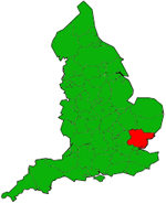 Map of England-Essex